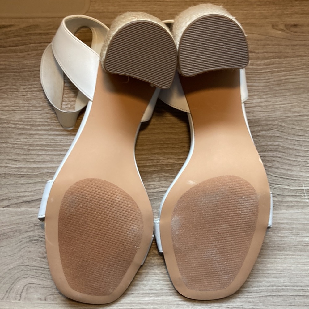 Steve Madden trapeze white block heel sandals 10 - Picture 9 of 13